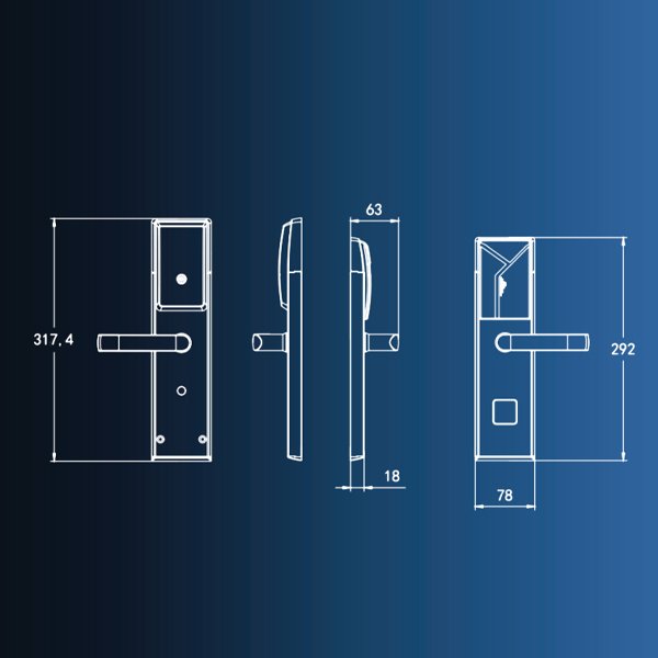 Slide Bluetooth Smart Lock for Hotels CLASSIC